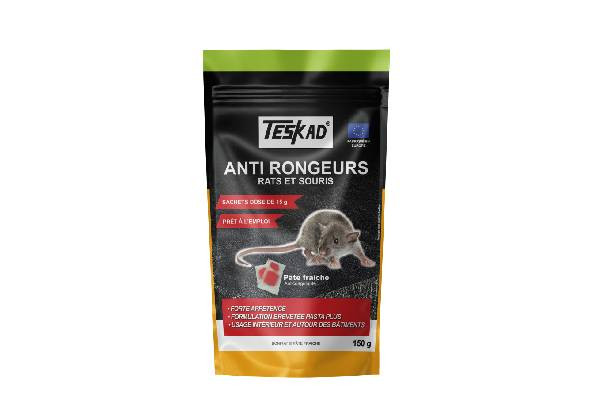 Teskad Pâte Fraîche au Difénacoum anti Souris 150g